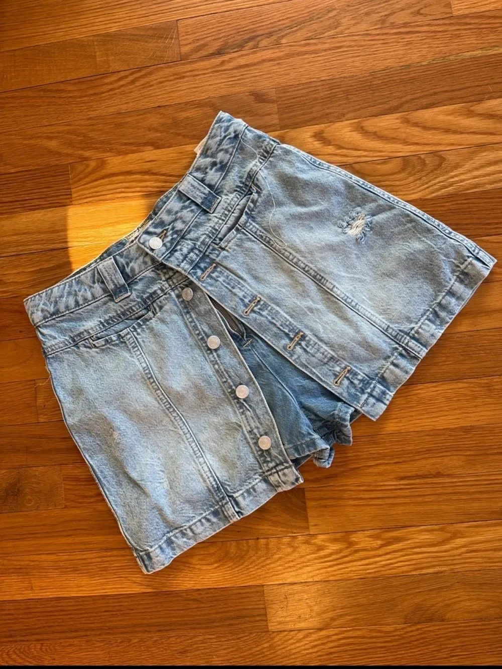 New Free People x We The Free First Love Midnight Sun Denim Skort Size 29